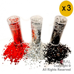 GLITTER EN ESCAMAS HALLOWEEN 1022-01 X 15 GR x 3